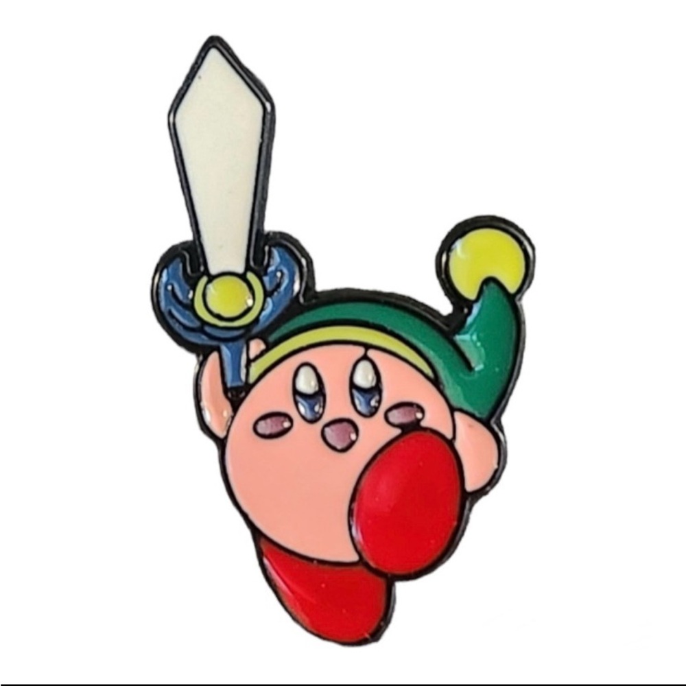 Kirby Enamel Pin with Sword‎ NWT
